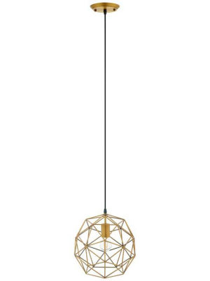 Rarity Geometric Decagon-shaped Brass Pendant Light