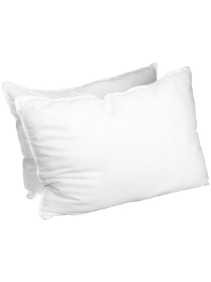 Blue Nile Mills Hanalei Luxurious Down Alternative White Solid Pillows (set Of 2)