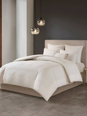 Hanae Cotton Blend Yarn Dyed Duvet Set