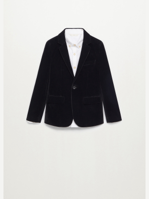 Velvet Structured Blazer