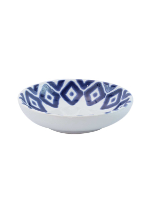 Vietri Viva Santorini Diamond Condiment Bowl - Blue & White