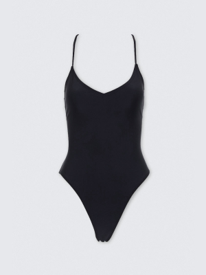 Lace-up One-piece Swimsuit