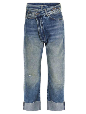 R13 Crossover Cropped Jeans