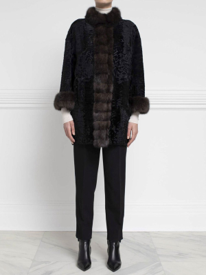 The Charlotte Swakara Lamb & Sable Fur Coat