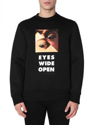 Neil Barrett Eyes Wide Open Graphic Print Sweatshirt