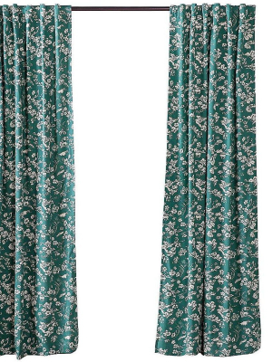 Plow & Hearth - Floral Rod-pocket Insulated Curtain Panel 42" W X 84" L