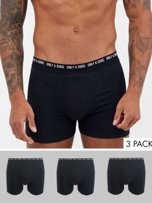 Only & Sons 3 Pack Trunks