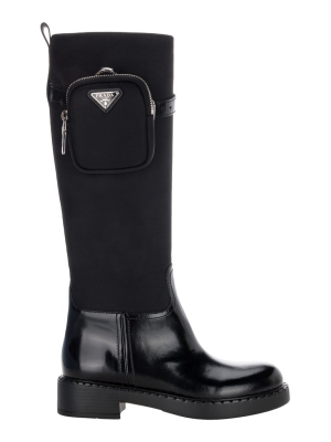 Prada Re-nylon Pouch Detail Boots