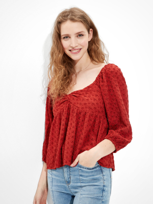 Ae Twist Front Blouse