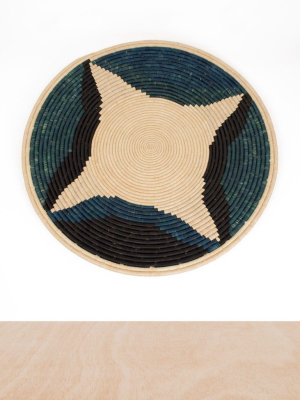 Kazi Cool Color Blocked Jumbo Raffia Wall Plate