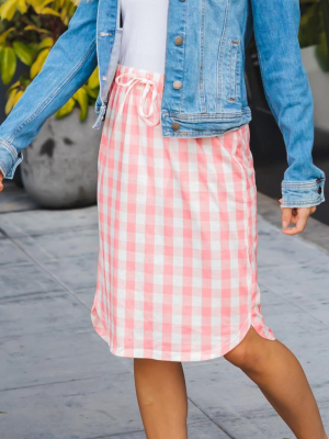 Gingham Weekend Skirt - Pink