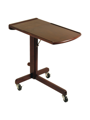 Adjustable Laptop Cart Walnut Finish - Winsome