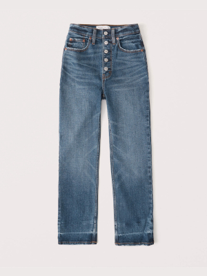 Ultra High Rise Ankle Straight Jeans