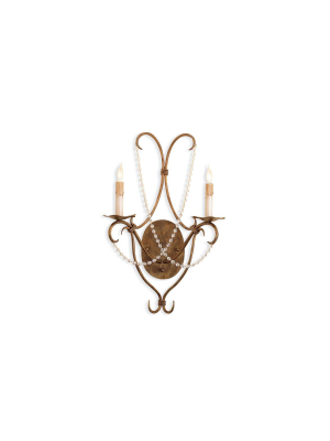 Crystal Lights Gold Wall Sconce