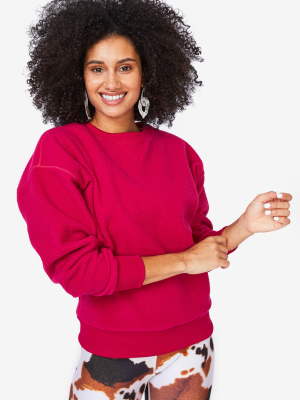 Magenta Bundleup Fleece Pullover