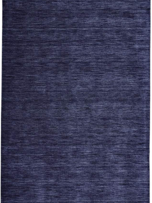 Feizy Luna Hand Woven Marled Wool Rug - Available In 8 Sizes - Midnight Navy Blue