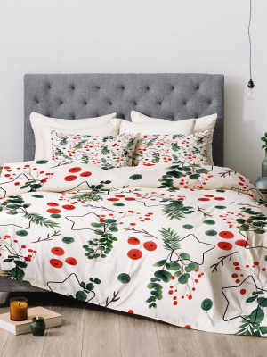 Christmas Botany Comforter Set - Deny Designs