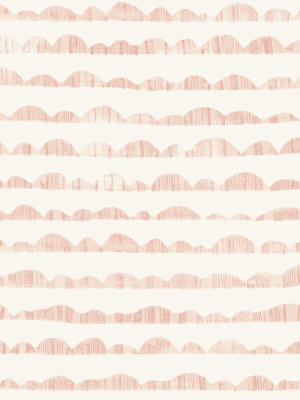 Hill & Horizon Wallpaper In Pink From The Magnolia Home Vol. 3 Collection By Joanna Gaines