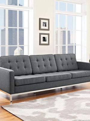Florence Knoll Style Fabric Sofa