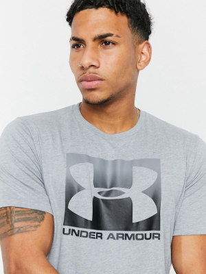 Under Armour Box Logo T-shirt In Grey