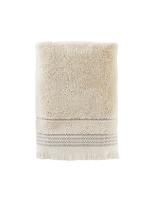 Jude Fringe Bath Towel Dark Taupe - Saturday Knight Ltd.