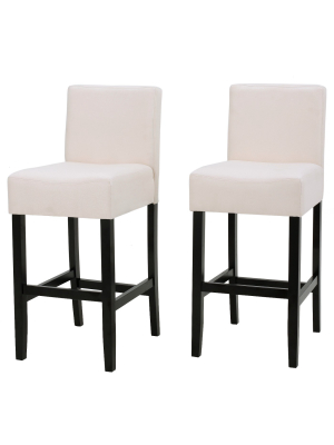 Set Of 2 26" Lopez Fabric Counter Height Barstools - Christopher Knight Home