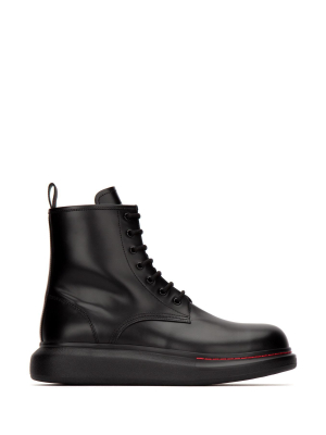 Alexander Mcqueen Lace Up Ankle Boots