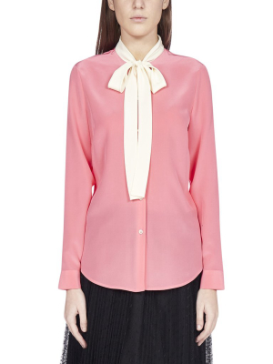 Redvalentino Contrasting Pussybow Blouse