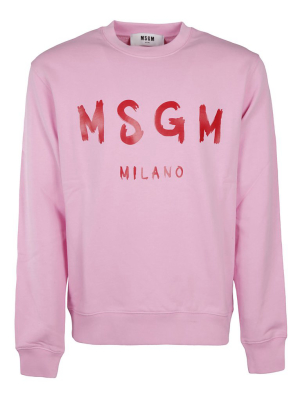 Msgm Logo Printed Sweatshirt