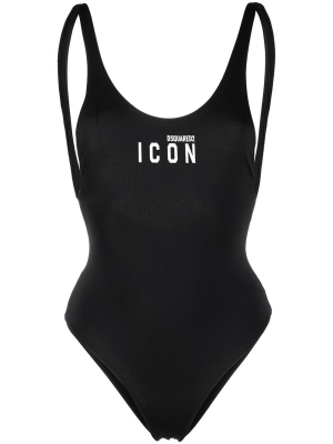 Dsquared2 Logo Print Swimsuit