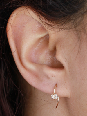 Herkimer Mini Wishbone Earrings