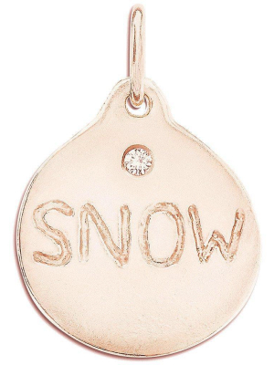 Snow Disk Charm With Diamond