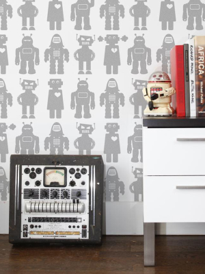 Big Robots Wallpaper In Tin Design By Aimee Wilder