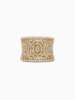 Effy D'oro 14k Yellow Gold Diamond Maze Ring, 0.79 Tcw