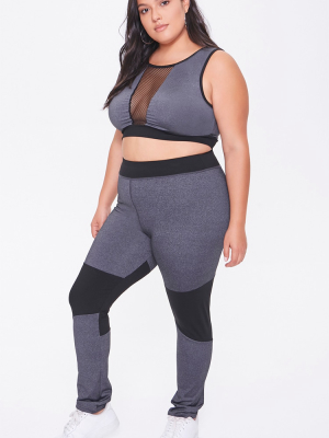 Plus Size Active Colorblock Leggings