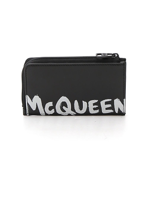 Alexander Mcqueen Logo Print Wallet