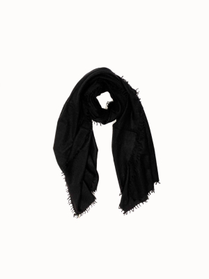 Felted Cashmere Stole Black