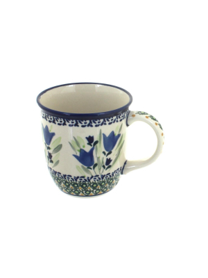 Blue Rose Polish Pottery Blue Tulip Coffee Mug