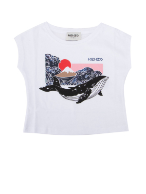 Kenzo Kids Whale Printed T-shirt