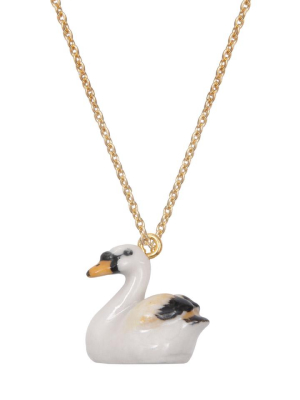 Necklace Mini Swan By A Weathered Penny