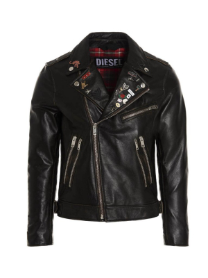 Diesel Logo Patch Biker Jacket