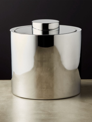 Column Stainless Steel Ice Bucket With Lid