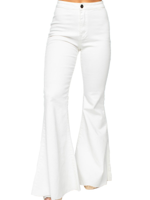 Buddylove Moonshine High-waisted Flared Jeans - White