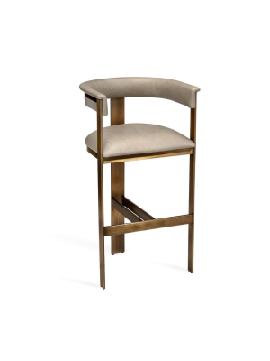 Interlude Home Darcy Bar Stool In Taupe