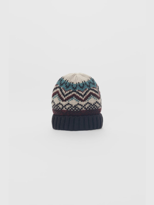 Jacquard Knit Hat