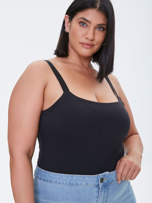 Plus Size Square-neck Bodysuit