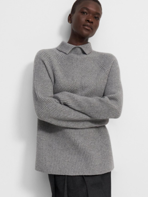 Moving Rib Turtleneck Sweater In Cashmere