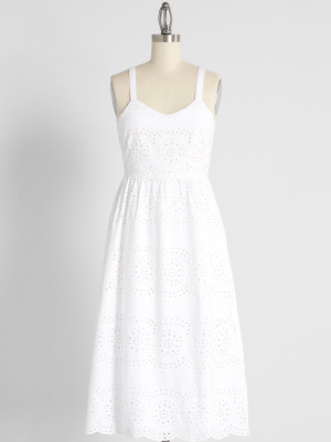 Caught My Eyelet Cotton Sundress