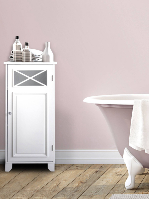 Dawson Floor Cabinet With 1 Door White - Elegant Home Fashions