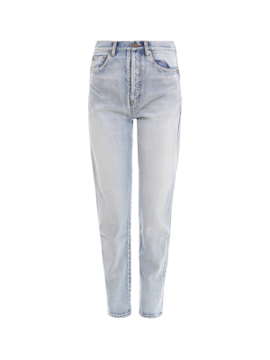 Saint Laurent High Waisted Slim Fit Jeans